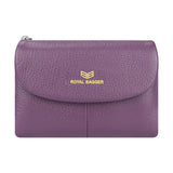 Royal Bagger RFID Blocking Women's Short Wallet Genuine Leather Multi-card Slots Card Holder Trifold Purse Magnetic Opening 2063