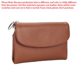 Royal Bagger Solid Color Short Wallets, Genuine Leather Flap Trifold Wallet, Fashion Casual Women's Clutch Purse 1826