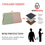 Royal Bagger RFID Blocking Genuine Leather Clutch Purse for Women, Elegant Evening Wallet with Kiss Lock, Phone Holder 2868