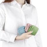 Royal Bagger Mini Lychee Pattern Coin Purse, Solid Color Buckle Key Earphone Storage Bag, Casual Change Pouch for Daily Use 1603