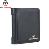 Royal Bagger RFID Vintage Short Wallets for Men Genuine Leather Card Holder Simple Thin Bifold Wallet 3001