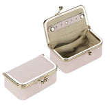 Royal Bagger Genuine Leather Jewelry Box, Mini Case for Rings, Necklaces & Earrings, Kiss Lock Coin Purse for Women 3203