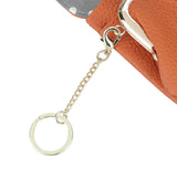 Royal Bagger Kiss Lock Coin Purse for Women RFID Simple Card Holder with Removable Keychain Genuine Leather Storage Bag 2622