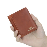 Royal Bagger RFID Vintage Short Wallets for Men Genuine Leather Card Holder Simple Thin Bifold Wallet 3001