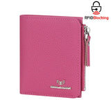 Royal Bagger RFID Blocking Genuine Leather Short Wallet for Women - Slim Bifold Coin Purse, Fashionable & Simple Design 3201