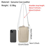 Royal Bagger Mini Shoulder Crossbody Bag, Genuine Leather Kiss Lock Mobile Phone Bags, Casual Clutch Wallet Purse for Women 1823