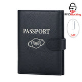 Royal Bagger RFID Genuine Leather Passport Wallet for Women, Casual Travel Wallets and Card Holder with SIM Card Pin Tool 3220