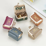 Small Size, Royal Bagger Retro Genuine Leather Mini Kiss Lock Coin Purse – Women's Jewelry Box for Earrings, Rings & More 3894