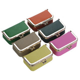 Royal Bagger Genuine Leather Jewelry Box, Mini Case for Rings, Necklaces & Earrings, Kiss Lock Coin Purse for Women 3203
