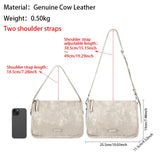 Royal Bagger Genuine Leather Shoulder Bag, Large Capacity Casual Underarm Handbag, Adjustable Crossbody Strap 1724