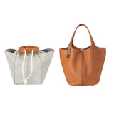 Royal Bagger Vintage Genuine Leather Basket Bag Stylish Versatile Handheld Bucket Bag for Women's Commuting 3260