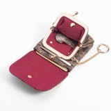 Royal Bagger RFID Coin Purse & Card Holder for Women, with Removable Keychain, Coated Canvas & Vegetable-Tanned Leather Storage Bag 5622