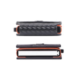 Royal Bagger Men’s Minimalist Pop-Up Metal & Genuine Cow Leather Card Holder Case, RFID Blocking Slim Wallet with Magnetic Closure, Lightweight Carbon Fiber Travel Wallet 5246