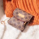 Royal Bagger RFID Coin Purse & Card Holder for Women, with Removable Keychain, Coated Canvas & Vegetable-Tanned Leather Storage Bag 5622