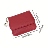 Royal Bagger RFID Short Wallet for Women Genuine Cow Leather Large Capacity Key Chain Card Holders Fashion Trifold Wallets 1459